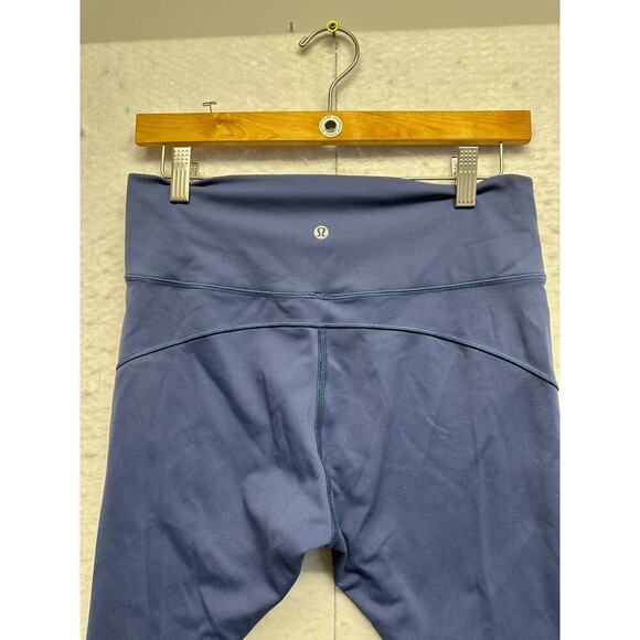 Lululemon Back In Movement Crop Everlux Gym Workout Leggings Blue 10 W6AHJS - Picture 7 of 9